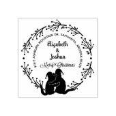 Tampons Encreurs Script Joyeux Noël Chat Adresse de retour (Impression)