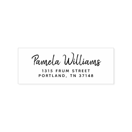 Tampons Encreurs Script minimal moderne Nom personnalisé Adresse de (Impression)