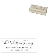 Tampons Encreurs Script moderne | Adresse de retour de la calligrap (Tamponné)