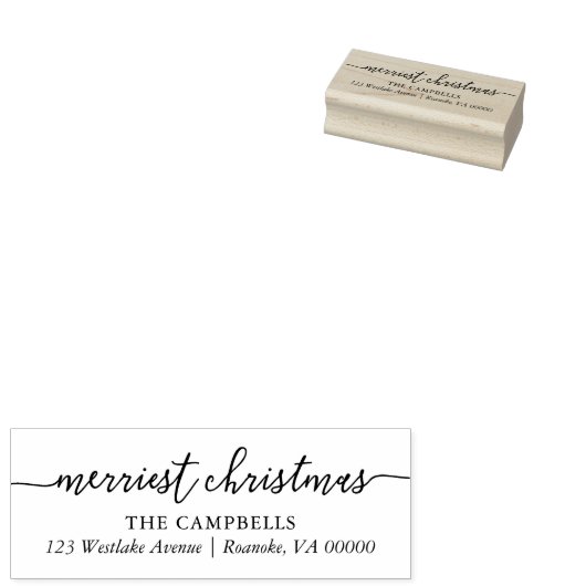 Tampons Encreurs Script moderne "Joyeux Noël" (Tamponné)