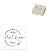 Tampons Encreurs Script moderne Nom personnalisé Merci rond fait ma (Tamponné)