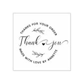 Tampons Encreurs Script moderne Nom personnalisé Merci rond fait ma (Impression)