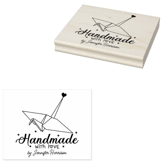 Tampons Encreurs Script Moderne Origami Entreprise artisanale, Gran (Tamponné)
