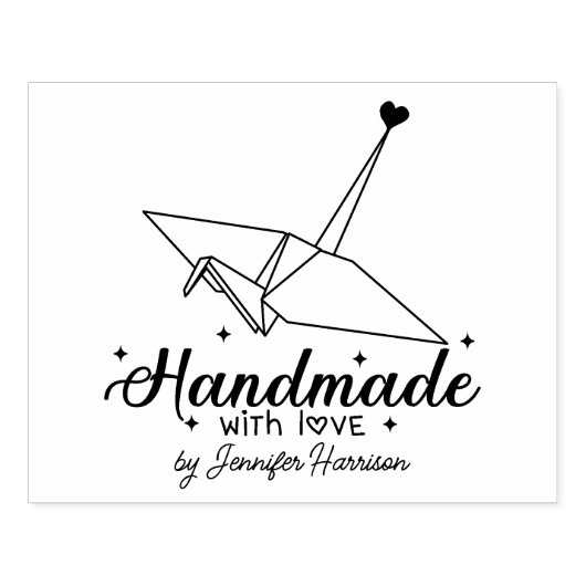 Tampons Encreurs Script Moderne Origami Entreprise artisanale, Gran (Impression)