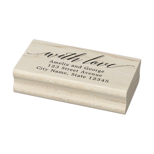 Tampons Encreurs Script moderne Timbre en bois personnalisé (Tampon)