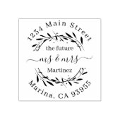 Tampons Encreurs Script personnalisé Futur M. et Mme Mariage Adress (Impression)