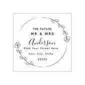 Tampons Encreurs Script personnalisé Futur M & Mme Retour Adresse R (Impression)