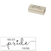 Tampons Encreurs Script Personnalisé LGBTQ Artiste Fabriqué Avec Fi (Tamponné)