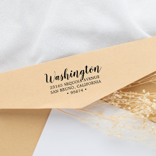 Tampons Encreurs Script personnalisé Nom de famille Adresse de reto