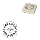 Tampons Encreurs Script rustique | Adresse de retour de la couronne (Tamponné)