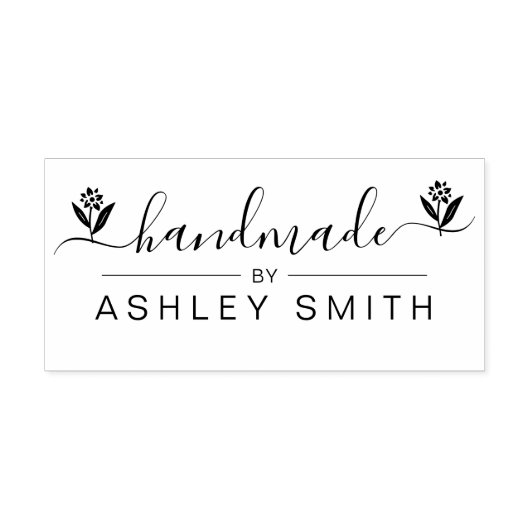 Tampons Encreurs Script rustique élégant fait main (Impression)