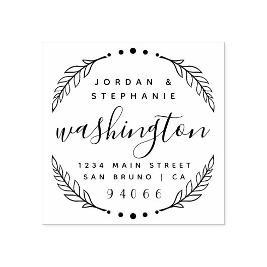 Tampons Encreurs Script Rustique Personnalisé Juste Marié Adresse d (Impression)