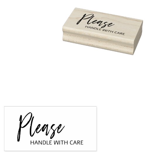 Tampons Encreurs Script S'Il Vous Plaît Traiter Avec Soin (Tamponné)
