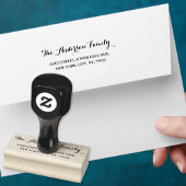 Tampons Encreurs Script simple élégant Nom de famille Adresse de re