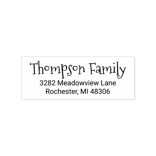 Tampons Encreurs Script Spunky | Adresse de retour (Impression)