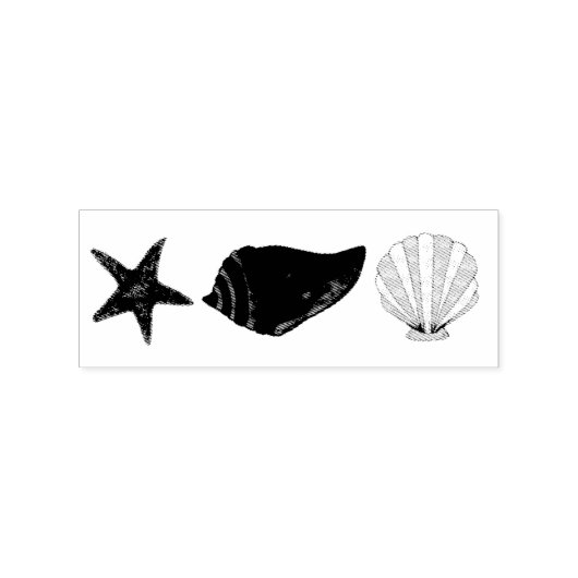 Tampons Encreurs Sea Shell Seashell Conch Starfish Plage Ocean (Impression)