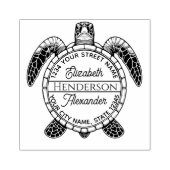 Tampons Encreurs Sea Turtle Belly View Nom Adresse de retour (Impression)