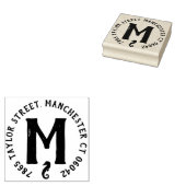 Tampons Encreurs Seahorse Monogramme Adresse de retour (Tamponné)