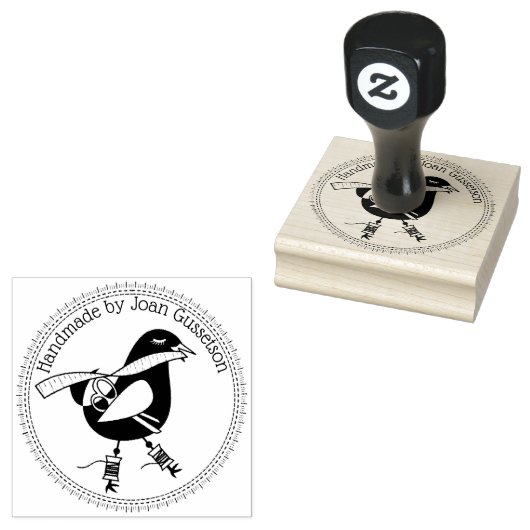 Tampons Encreurs Seamstress oiseau couture artisanale avec timbre d (Tamponné)