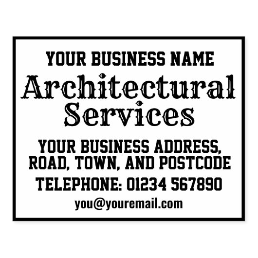 Tampons Encreurs Services architecturaux avec nom, adresse, etc. (Impression)
