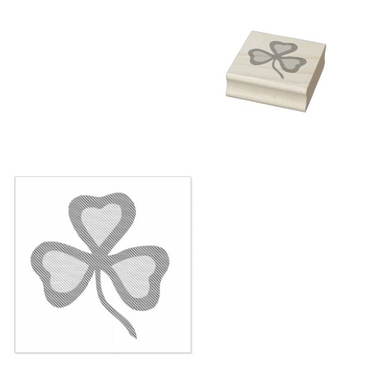 Tampons Encreurs Shamrock irlandais, shamrock vert, trèfle irlandai (Tamponné)