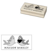 Tampons Encreurs Shark Kid's Cute Kawaii Nom Timbre en caoutchouc (Tamponné)