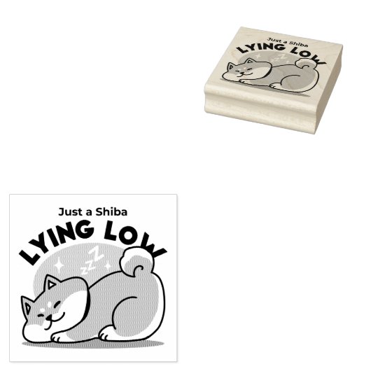 Tampons Encreurs Shiba Inu Art : Juste un Shiba Lying Low (Tamponné)