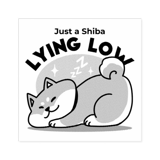 Tampons Encreurs Shiba Inu Art : Juste un Shiba Lying Low (Impression)