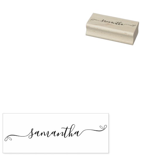 Tampons Encreurs Signature de nom à arc adorable long (Tamponné)