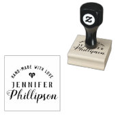 Tampons Encreurs Signature "Fabriquée à la main par" Artisanat rust (Tamponné)