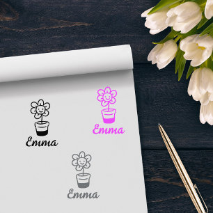Tampons Encreurs Signature Fleur personnalisée
