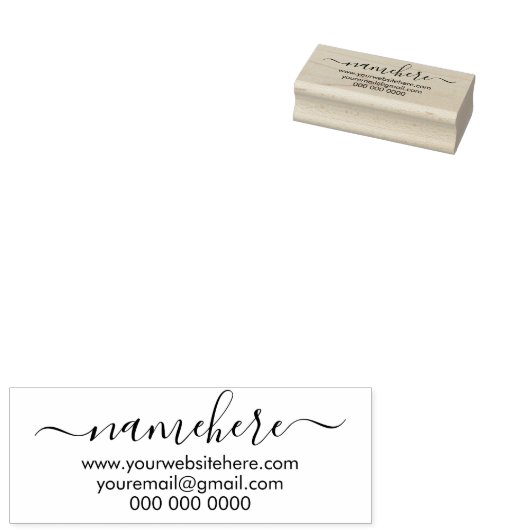 Tampons Encreurs Signature manuscrite de police de script (Tamponné)