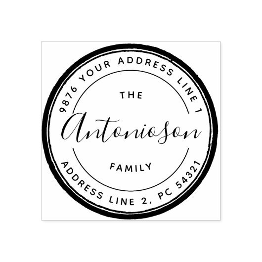 Tampons Encreurs Signature minimale du cercle (Impression)