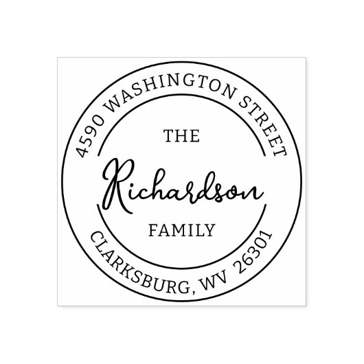 Tampons Encreurs Signature Sceau auto-allumage, Ru adresse de retou (Impression)