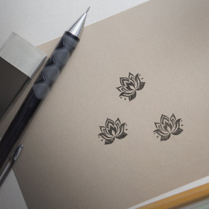 TAMPONS ENCREURS SIGNE DE FLEURS LOTUS