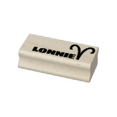 Tampons Encreurs Signe Zodiac Aries Cool Nom personnalisé Texte (Tampon)
