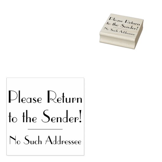 Tampons Encreurs "S'il vous plaît retourner à l'expéditeur!" "Aucun (Tamponné)