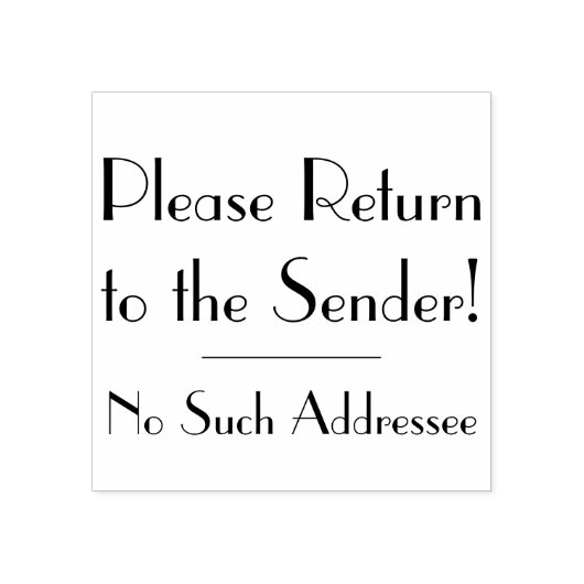 Tampons Encreurs "S'il vous plaît retourner à l'expéditeur!" "Aucun (Impression)