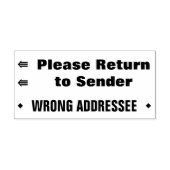 Tampons Encreurs "S'il vous plaît retourner à l'expéditeur" "MAUVAI (Impression)