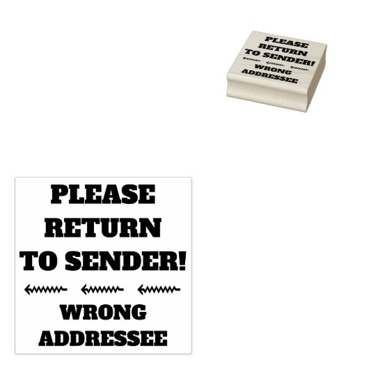 TAMPONS ENCREURS "S'IL VOUS PLAÎT RETOURNEZ À ENVOYER !" "MAUVAISE  (Tamponné)