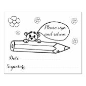 Tampons Encreurs "S'il vous plaît signer et retourner" cachet de l' (Impression)