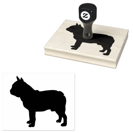 Tampons Encreurs Silhouette Bulldog, Chien, Timbre en caoutchouc de (Tamponné)