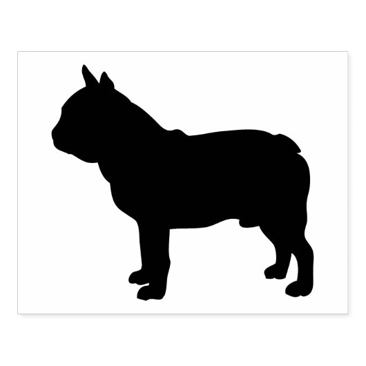 Tampons Encreurs Silhouette Bulldog, Chien, Timbre en caoutchouc de (Impression)