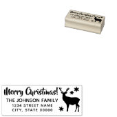 Tampons Encreurs Silhouette de cerf élégant Joyeux Noël Adresse (Tamponné)