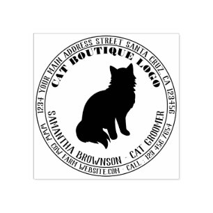 Tampons Encreurs Silhouette de chat assis toilettage pour animaux d