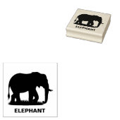 Tampons Encreurs Silhouette d'éléphant personnalisée (Tamponné)