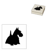 Tampons Encreurs Silhouette en terrier écossais/vue frontale (Tamponné)