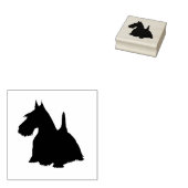 Tampons Encreurs Silhouette en terrier écossais/vue frontale (Tamponné)