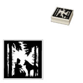 Tampons Encreurs Silhouette équitation Hood Trees Forêt Wolf (Tamponné)