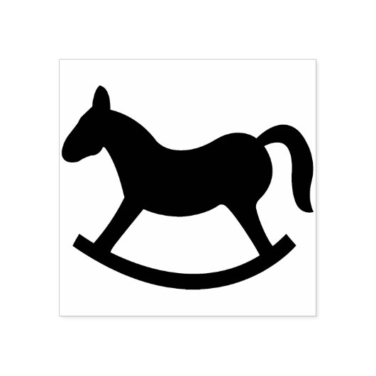 Tampons Encreurs silhouette rocking cheval timbre d'art (Impression)